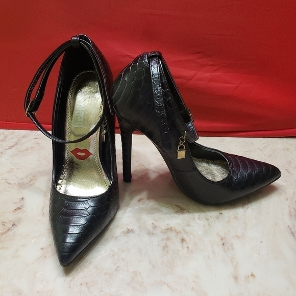 Heel shows Love lock Red Kiss blak 6.5 - Picture 8 of 9